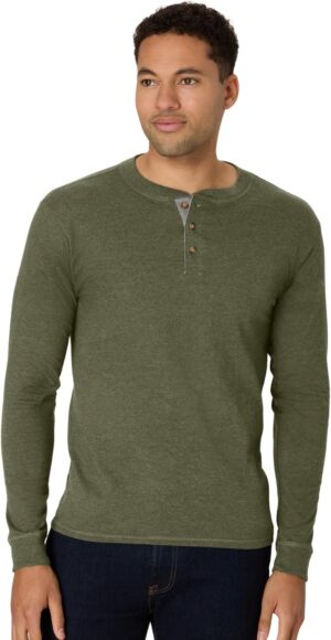 تيشيرت هينلي من مجموعة بيفي بأكمام طويلة القطن للرجال هانس