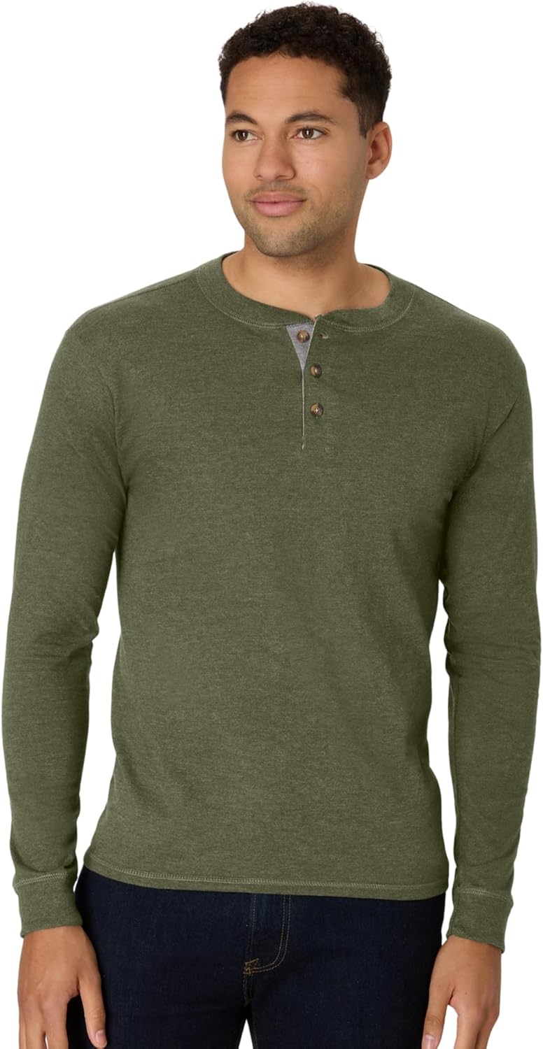 تيشيرت هينلي من مجموعة بيفي بأكمام طويلة القطن للرجال هانس