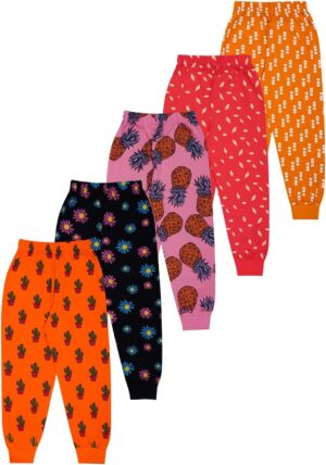 سراويل رياضية مضلعة للبنات GLSTRK12 من تي 2 اف (عبوة من 5 قطع)