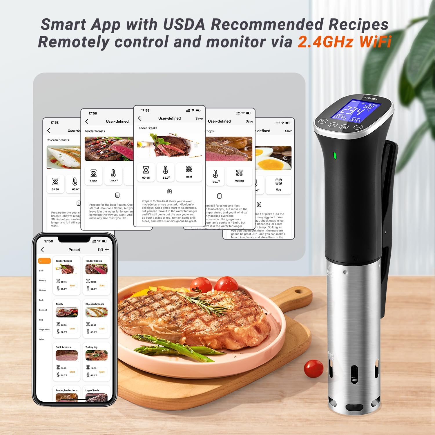 مجموعة طهي بالتفريغ بجهاز تدوير وغمر ذكي مقاوم للماء بدرجة IPX7 وخاصية الواي فاي وآلة إغلاق بالتفريغ الأوتوماتيكية لطعام الجاف/الرطب دقيقة للمبتدئين الذين يرغبون في استكشاف الطهي الدقيق من انك بيرد 13 71UcW7wrrML. AC SL1500