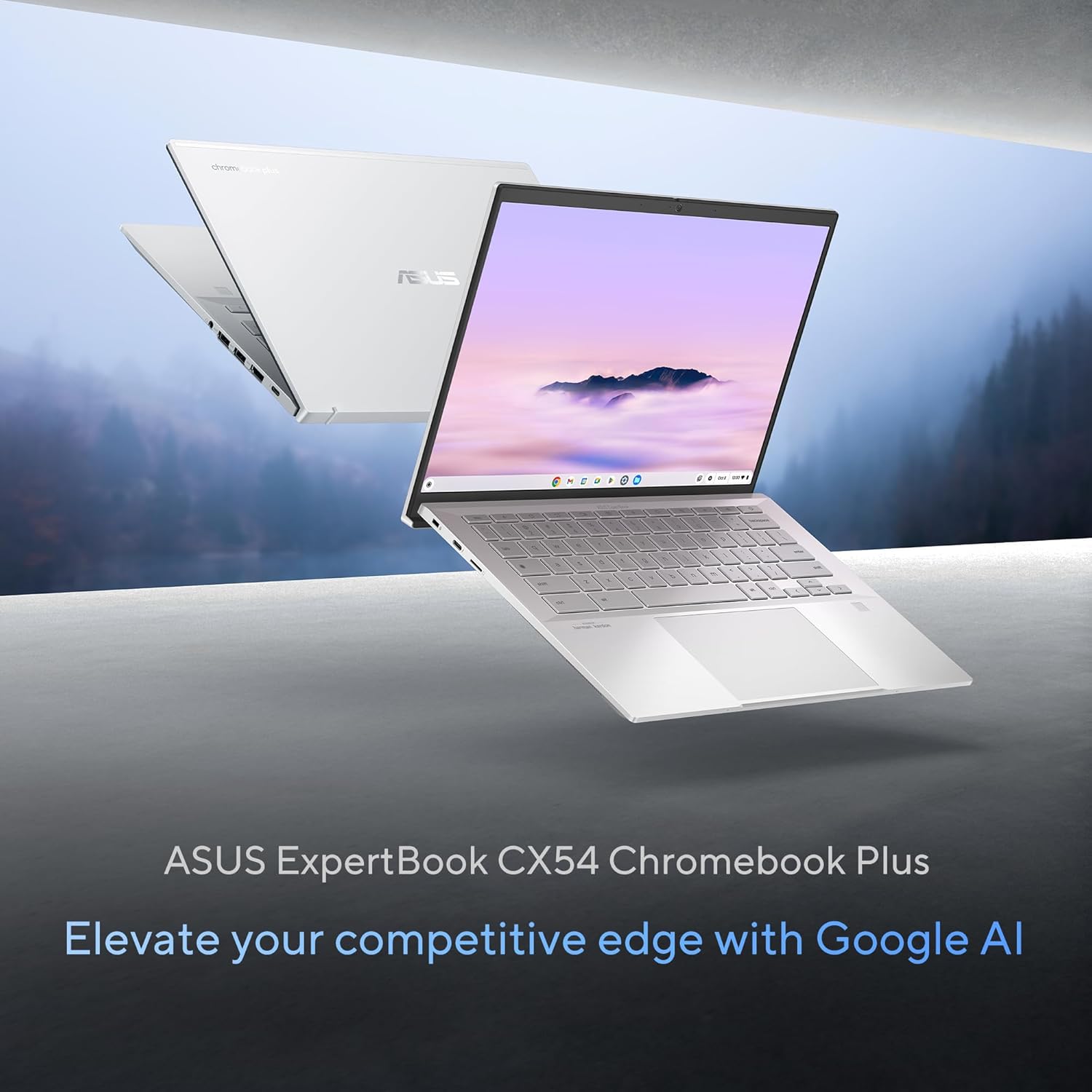 اسس لابتوب اكسبيرت بوك CX54 كروم بوك بلس مع جوجل AI، شاشة 14 انش 2560x1600، معالج انتل كور الترا 5، ذاكرة RAM 8GB، SSD 128GB، كروم او اس، فضي ضبابي، CX5403CMA-DB588 16 71V3UaJ1ePL. AC SL1500