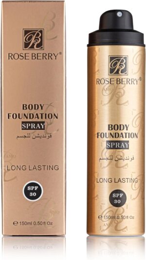 بخاخ خافي عيوب الساقين والجسم من روز بيري لون طبيعي، عبوة 150 مل، بخاخ كريم اساس روز بيري ليجز بلون طبيعي 150 مل