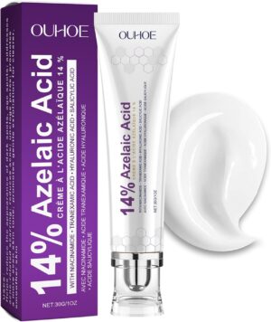 كريم حب الشباب بحمض الازيليك بنسبة 14% | سيروم حمض الازيليك المتطور لتخفيف احمرار الوجه وتقليل الاحمرار والعناية بالبشرة ويمنع تكسر حب الشباب ويخفف البثور ويهدئ تهيج البشرة