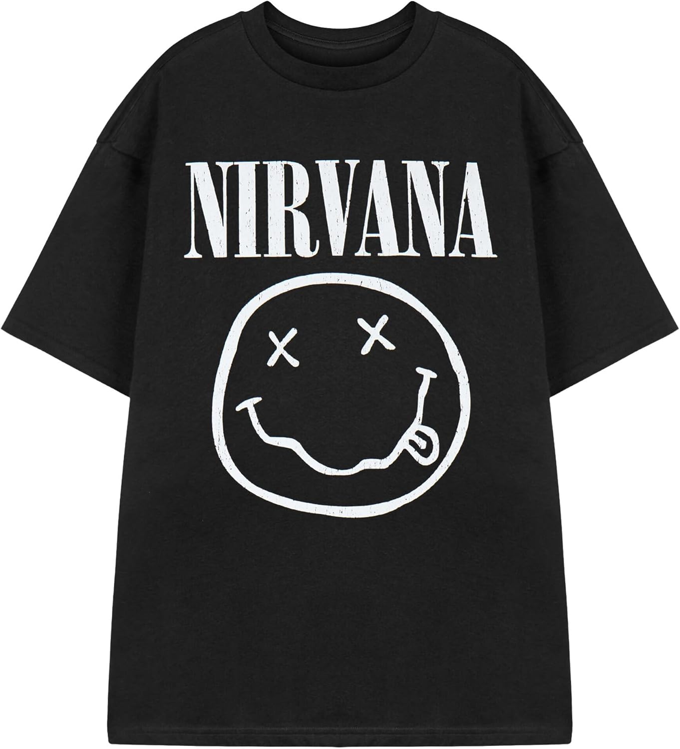 تي شيرت رجالي بشعار سمايلي للرجال والنساء للجنسين