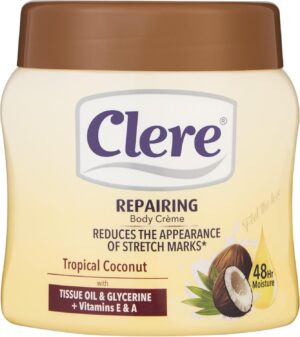 Tropical Coconut Body Moisturizing Cream With Vitamin E & A By Clere - 500 ml