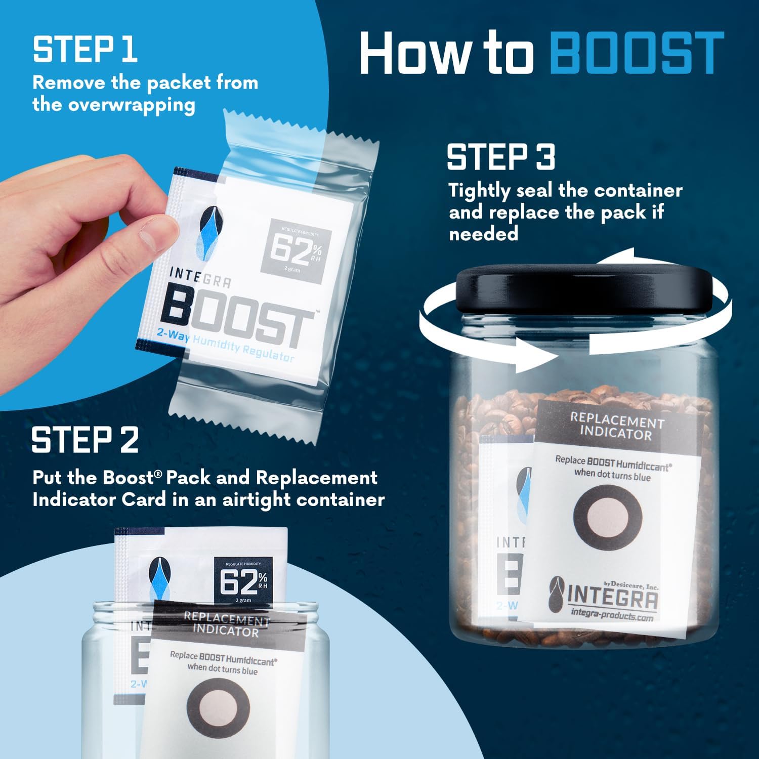 انتجرا بوست - مستوى رطوبة نسبية 62% - حجم 2 جرام - حزمة تحكم في الرطوبة ثنائية الاتجاه - تتضمن بطاقات مؤشر بديلة - حزمة موازنة الرطوبة لتخزين الطعام والحفاظ على الاعشاب، تحمي 1/4 اونصة، (50 قطعة) 14 71vb8evJwAL. AC SL1500