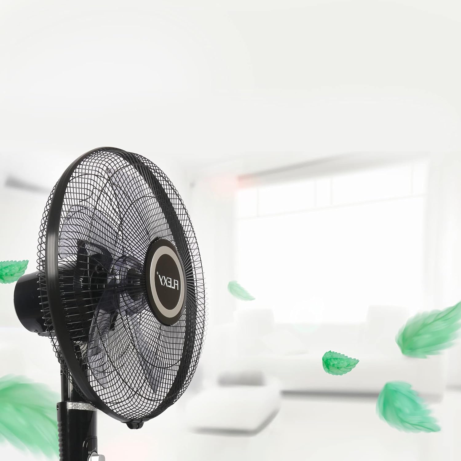 فلكسي® مروحة عمودية 16 انش 60 واط | مؤقت دقيقة 5 شفرات محرك نحاسي هادئ متذبذبة ارتفاع قابل للتعديل 3 سرعات موفرة للطاقة شبكة امان قوية | اسود 12 71yD9os3TmS. AC SL1500