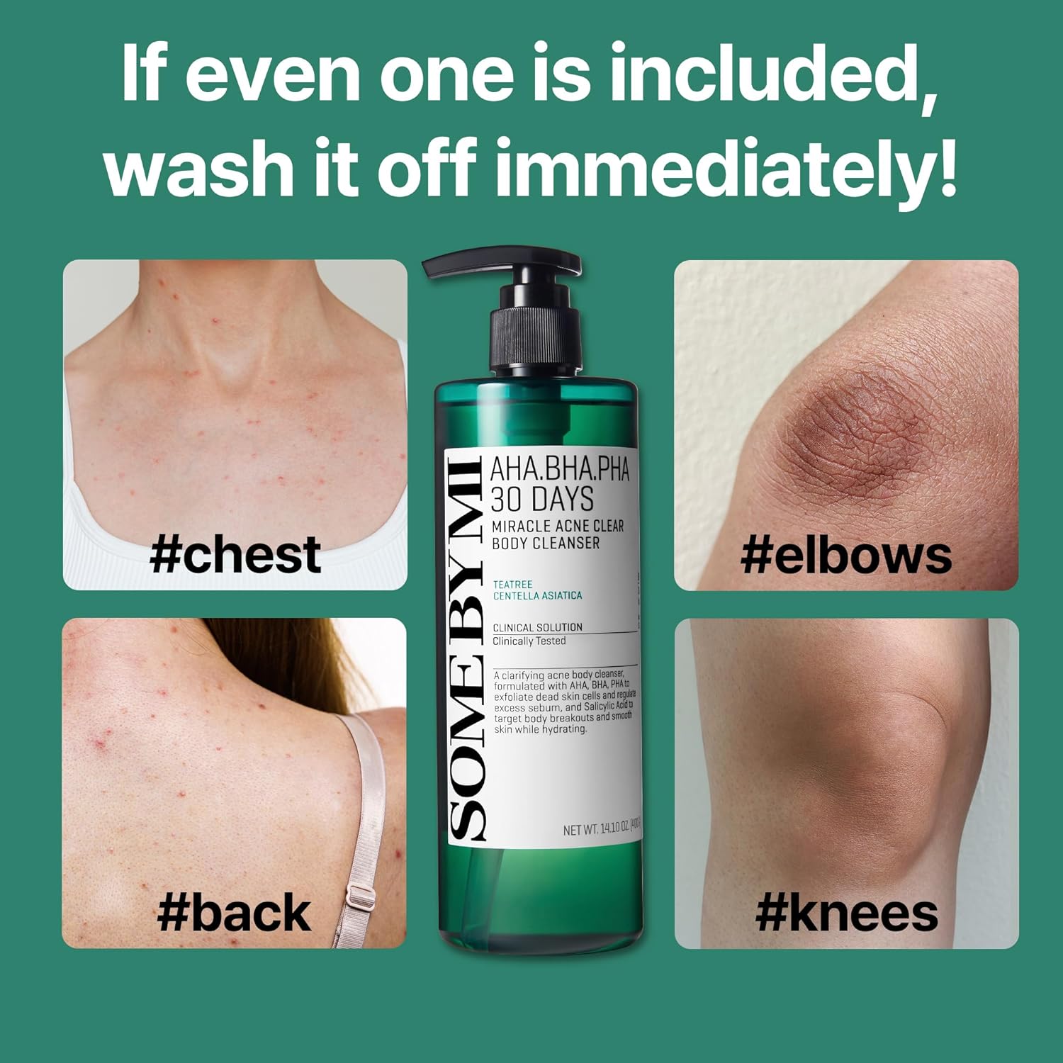 منظف جسم عميق 30 يوم باحماض ايه اتش ، بي سوم باي مي 400 جم من 12