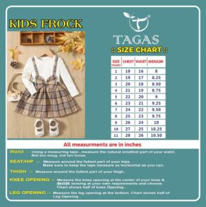 فستان بتصميم ايه لاين بطول الركبة من مزيج البوليستر للبنات الصغيرات من تاجاس