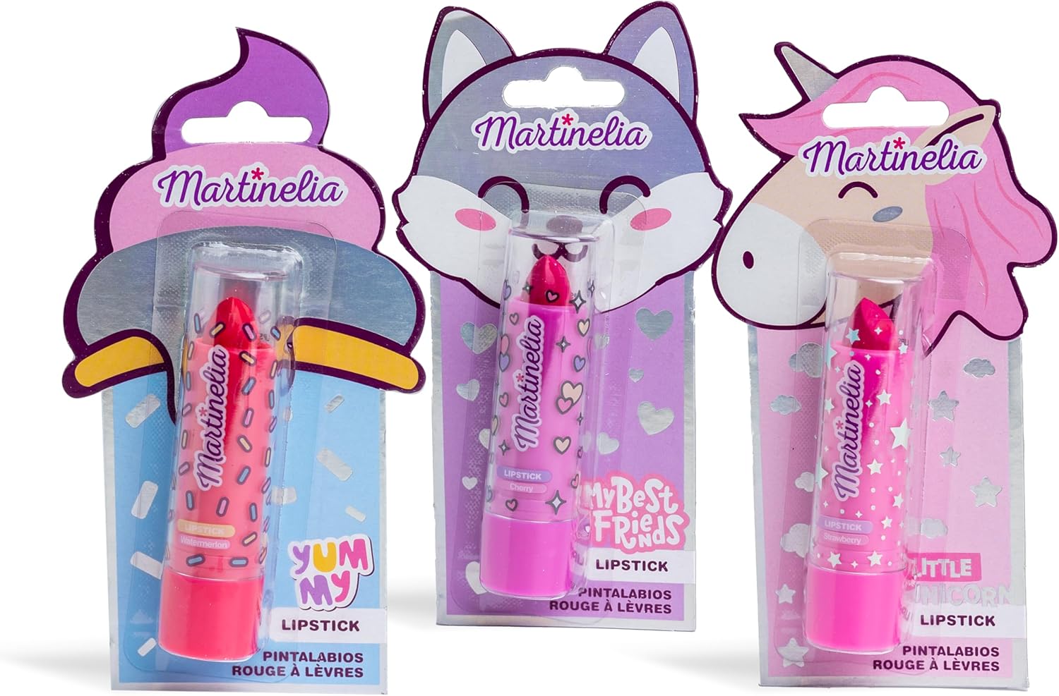 مارتنليا - احمر شفاه للاطفال - مكياج الاطفال بنكهة غير سامة - موديل عشوائي (بطيخ، كرز، فراولة) - قطعة واحدة