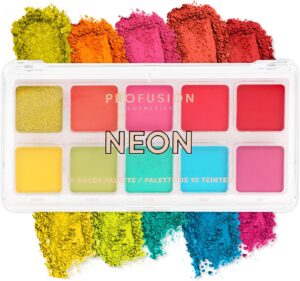 باليت ظلال العيون نيون من 10 الوان متعددة من بروفيوجن كوزماتيكس، الوان متعددة، غير لامع