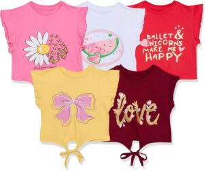 T2F Girls GLS-TSRT-26 Crop Top (pack of 5)