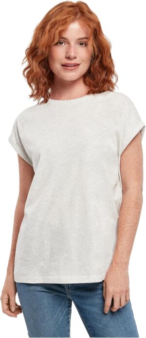 تيشيرت بيسيك بكتف ممتد واكمام قصيرة للغاية برقبة دائرية ضيقة للنساء من اوربان كلاسيكس عبوة قطعة واحدة