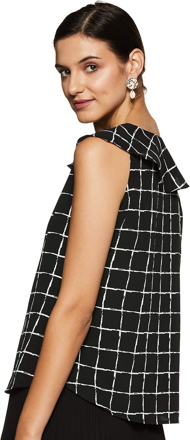 1772326747 KRAVE Womens Checkered Regular Top
