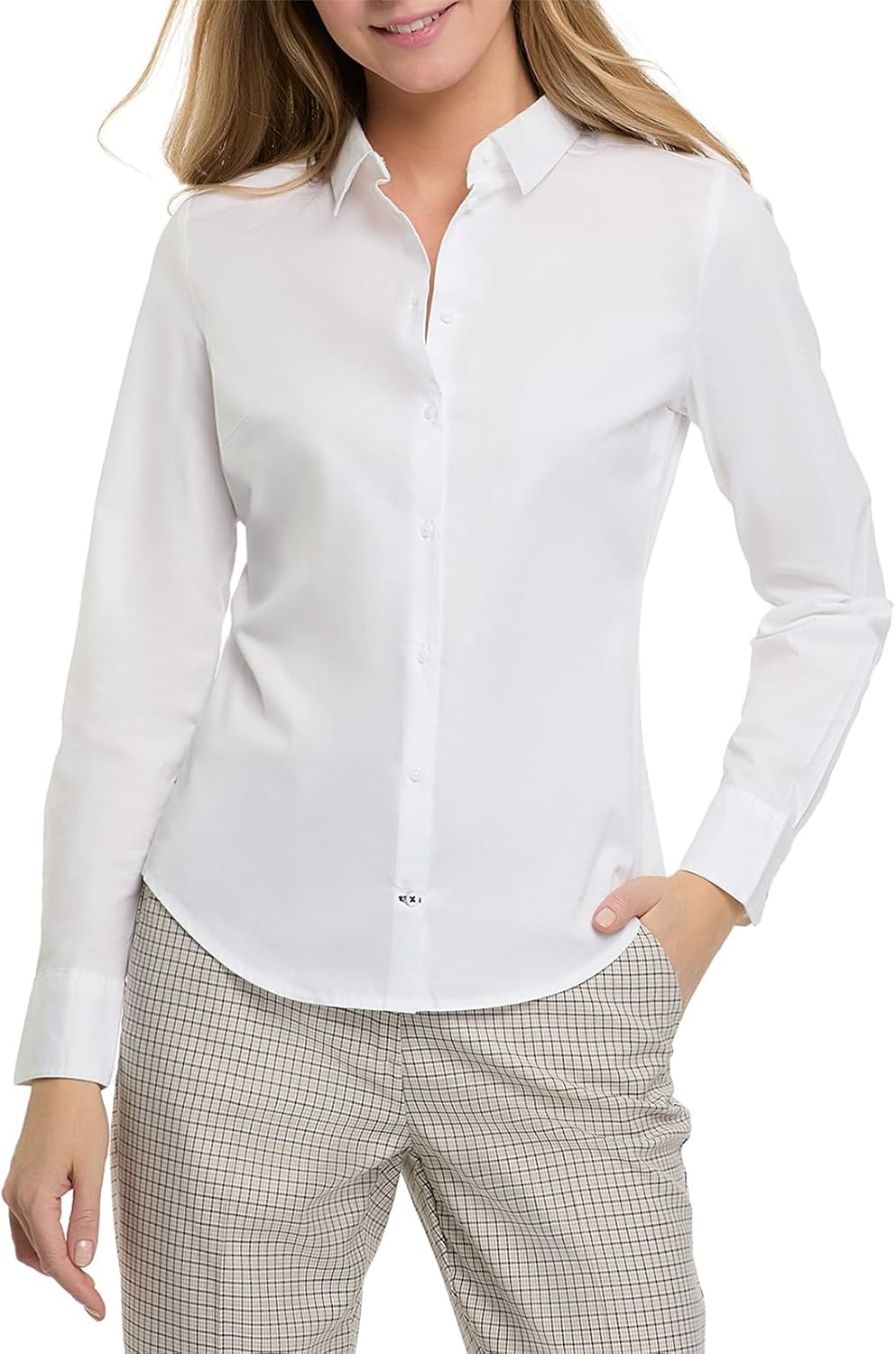 1772400219 قميص رسمي قابل للتمدد بأزرار سفلية، تيشرتات وقمصان كاجوال طويلة الأكمام للمكتب التنفيذي والأعمال الرسمية والنساء من جيايوليسي