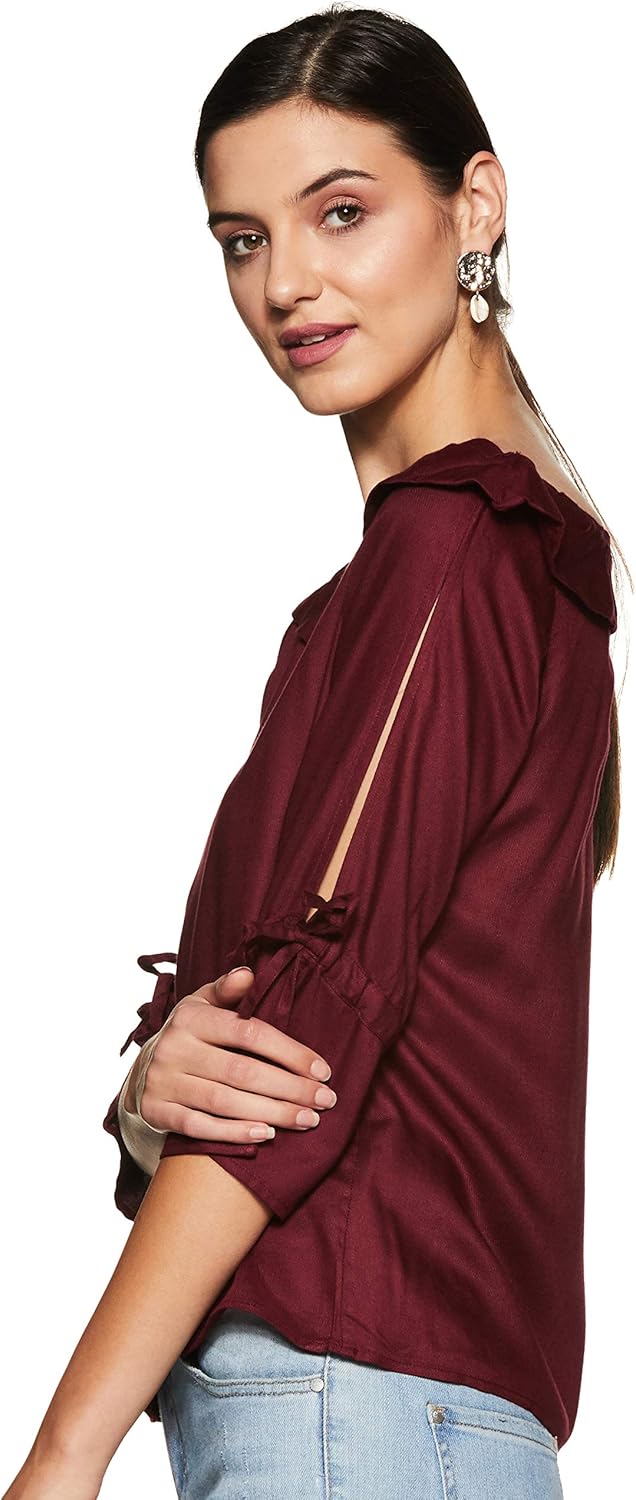 1772424703 KRAVE Womens Solid Regular Top