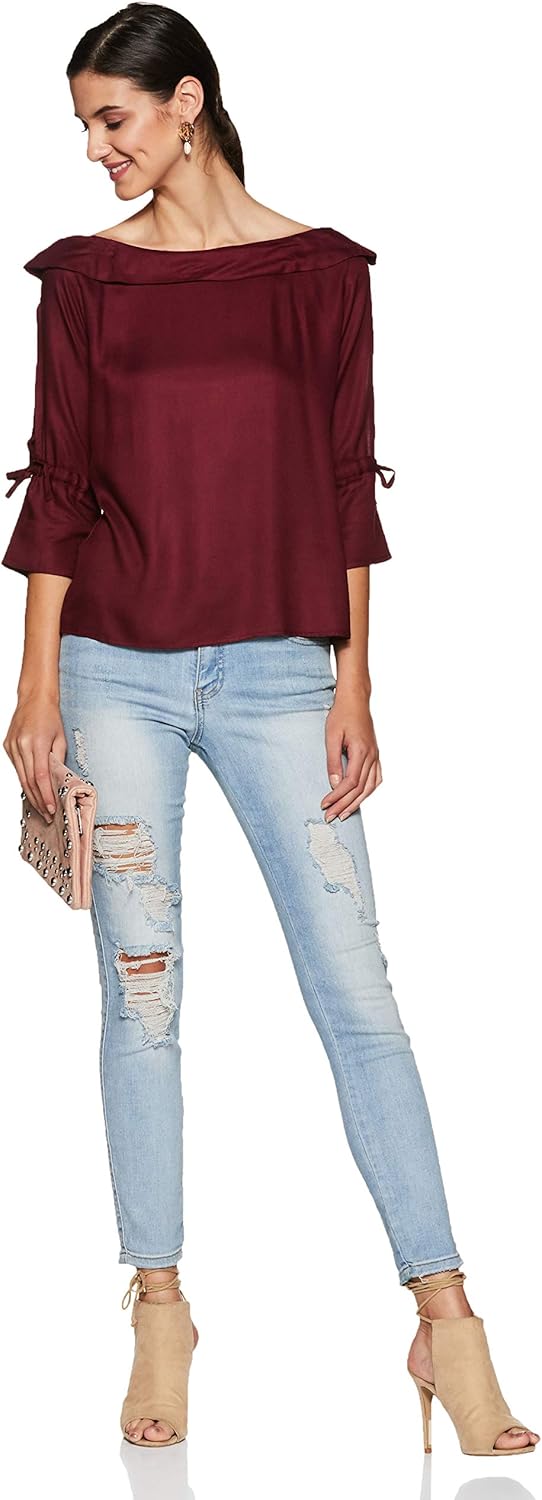 1772424706 KRAVE Womens Solid Regular Top