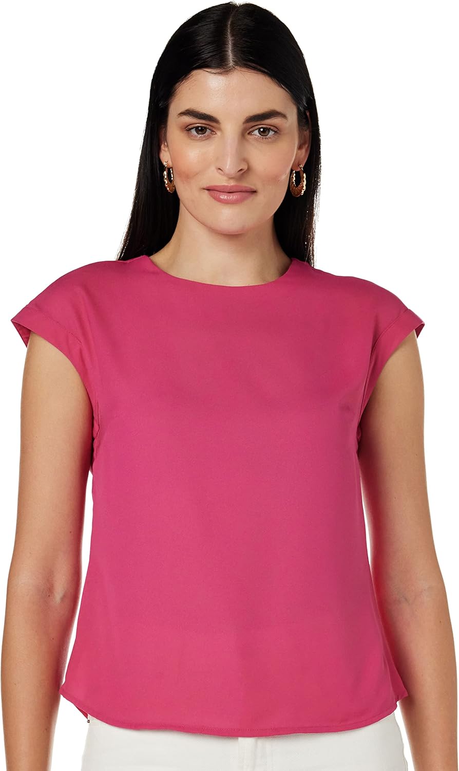 1772473439 بلوزة بقصة عادية للنساء ولون سادة من أمازون براند