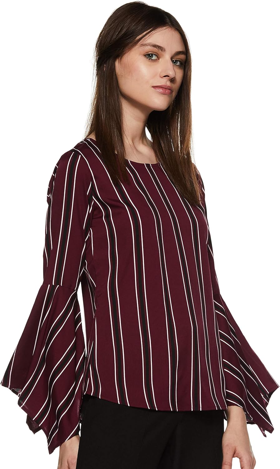 1772826993 بلوزة بقصة عادية سادة للنساء من كريف