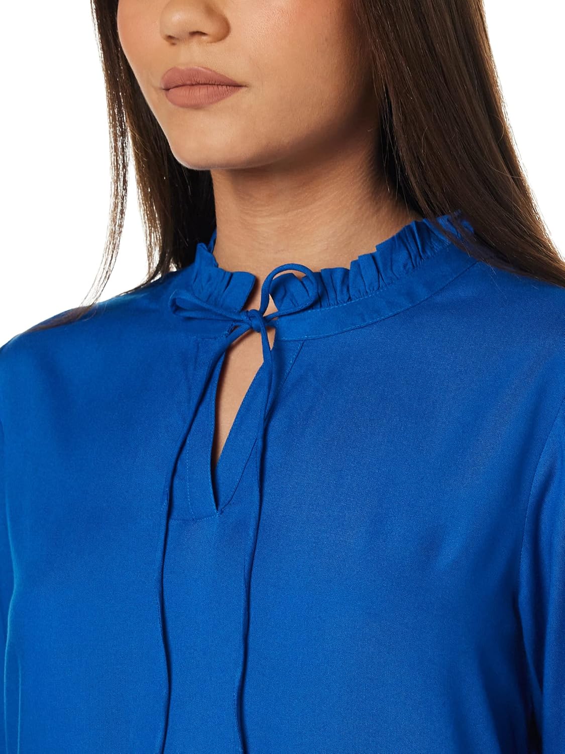 1772924517 بلوزة بقصة عادية للنساء ولون سادة من أمازون براند سيمبول