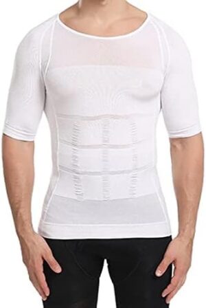 سترة تنحيف الجسم للرجال، قميص بدون أكمام للتمارين الرياضية للتحكم في البطن، طبقة أساسية ضاغطة حرارية، ملابس داخلية لتشكيل عضلات البطن من هالامودو (الإمارات/السعودية، ألفا، مقاس ميديوم M، عادي، أبيض)