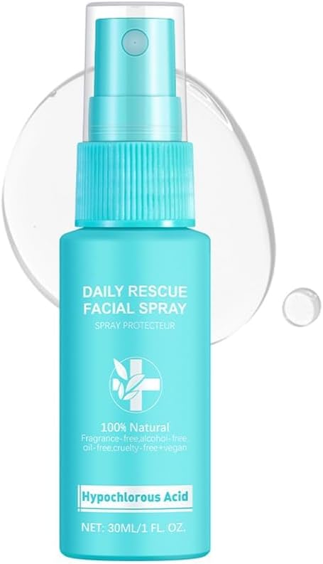 بخاخ حمض هيبوكلوروس، بخاخ انقاذ يومي للوجه، يقلل الاحمرار والكسر، يدعم ضد التهيج، خال من العطور الطبيعية بنسبة 100%، خال من الكحول، للبشرة الحساسة
