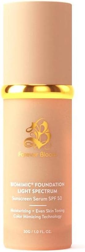 كريم اساس بيو ميميك لايت سبيكتروم مرطب مضاد للشيخوخة يخفي لون البشرة ليلا للحماية من الشمس بعامل حماية من الشمس بعامل حماية من الشمس 50، كريم اساس خفيف الوزن لصالة الالعاب الرياضية والرياضة والرقص