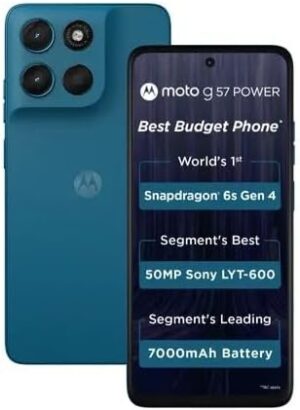 موتورولا جوال موتو G57 باور ثنائي شرائح الاتصال بذاكرة روم 256GB وذاكرة RAM 12GB (جي اس ام فقط | بدون سي دي ام ايه) هاتف ذكي 5G مفتوح من المصنع (بانتون كورسير) - اصدار عالمي