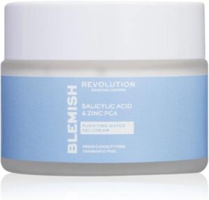 Revolution Skincare London Salicylic Acid & Zinc Pca Purifying Water Gel Cream, 50 Ml