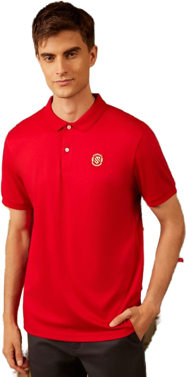 قميص بولو ليكويد تاتش بادج للرجال من جيوردانو 1 قميص بولو ليكويد تاتش بادج للرجال من جيوردانو