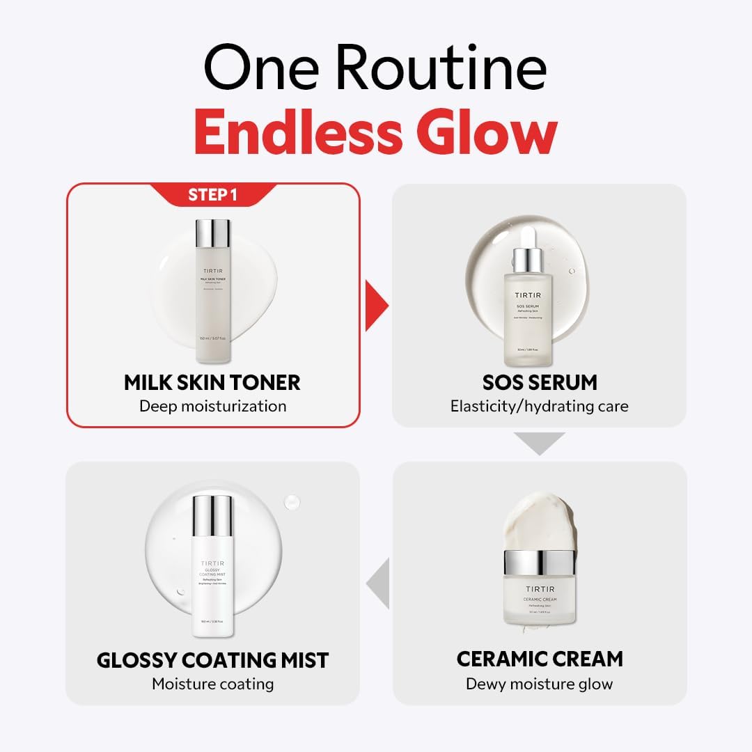 تونر ميلك سكين للترطيب العميق وتوهج البشرة بالنياسيناميد بنسبة 2% ومستخلص نخالة الأرز والسيراميد والبانثينول،تونر نباتي لم يختبر على الحيوانات مناسب للبشرة المعرضة لحب الشباب الفطري من تيرتير،0.67 مل 12 51kcN1kYezL. AC SL1080