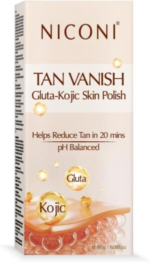 نيكوني ملمع البشرة من جلوتا-كوجيك | مزيل فوري لتسمير البشرة وتوهجها | غني بحمض الكوجيك والجلوتاثيون | مثالي لجميع انواع البشرة | يخفف تسمير البشرة | 180 غرام
