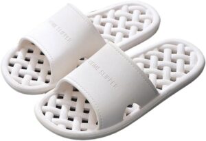 شبشب استحمام للنساء، شبشب حمام سريع الجفاف ومضاد للانزلاق مع فتحة تصريف، خفيف الوزن مفتوح عند الأصابع ونعل مبطن للاستحمام والشاطئ والسباحة من غوودرن