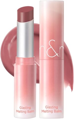 بلسم الشفاه غلاستينغ ميلتينغ من روماند،، بتأثير لامع شبه شفاف يكبر الشفاه ويرطبها، تركيبة مائية عالية الصبغة ومصنوع من مكونات نباتية، لون (12 فيليد روز)، 3.5 جرام (7 ألوان)