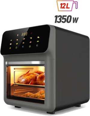 قلاية هوائية صحية بدون زيت, مقلاة هوائية كهربائية صحية للقلي/ الشواء/ الخبز/ التحميص سعة 12 لتر قوة 1350 واط