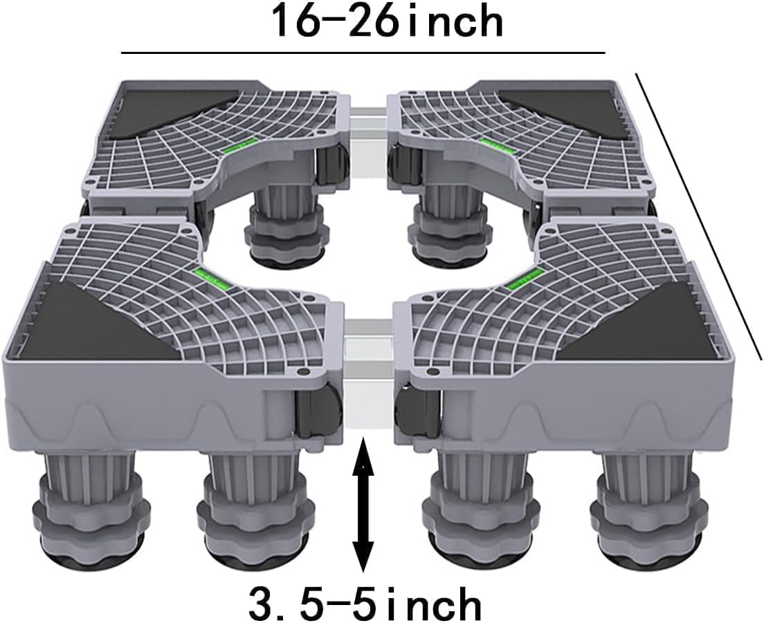 حامل ثلاجة صغير من الميكاكوز، قاعدة قابلة للتعديل للغسالة والمجفف، تصميم ارجل بقاعدة عالية القوة، حامل ثلاجة، حامل حوض سمك، غسالة ملابس، مجفف، قاعدة غسيل (8 اقدام) 2 حامل ثلاجة صغير من الميكاكوز، قاعدة قابلة للتعديل للغسالة والمجفف، تصميم ارجل بقاعدة عالية القوة، حامل ثلاجة، حامل حوض سمك، غسالة ملابس، مجفف، قاعدة غسيل (8 اقدام) - الصورة 2