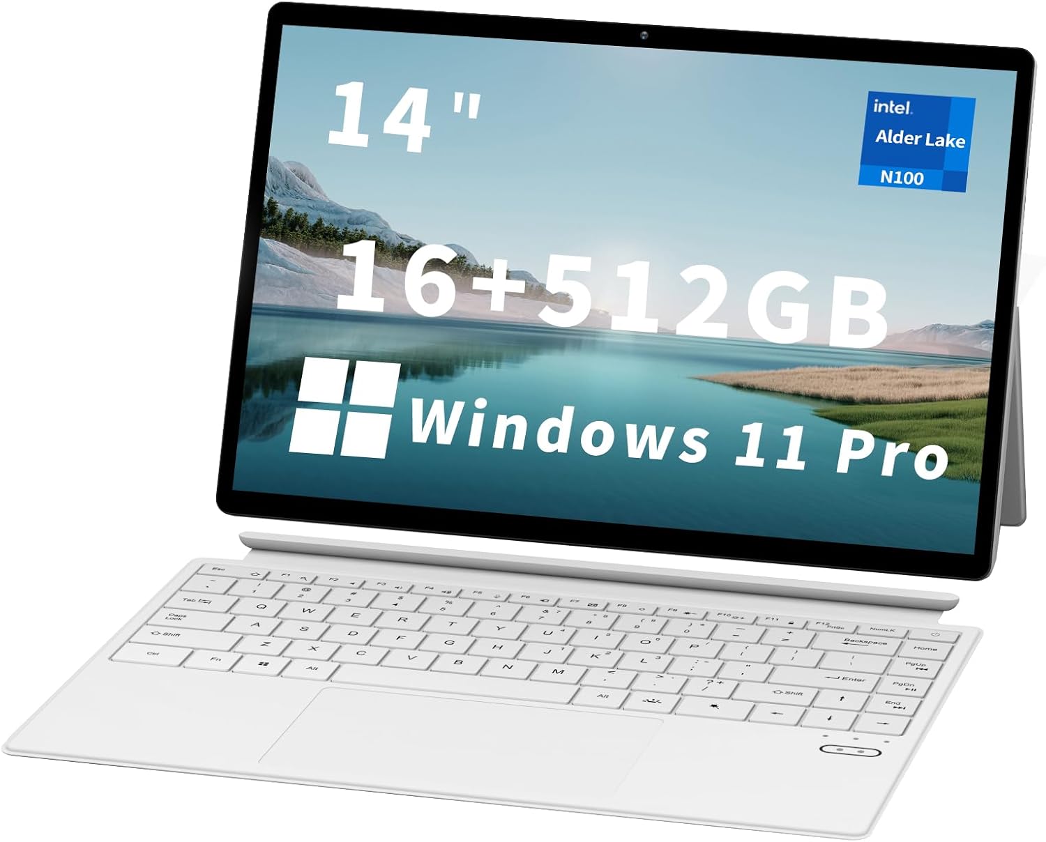 2 in 1 Laptop Touchscreen, 14 Inch Tablet Laptop Computer, Intel 12th Gen N100 Processor, 16GB DDR5 RAM, 1TB SSD, 1920 x 1200, Wi-Fi 6, BT5.2, Backlit Keyboard, Windows 11 Pro