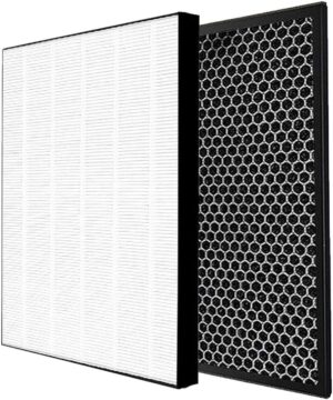 فلتر بديل FY1410 FY1413 لتنقية الهواء AC1215/AC2729/AC1213 | فلتر هيبا + فلتر الكربون النشط بتقنية مزدوجة الطبقات | عمر افتراضي 12 شهرًا للحساسية والحيوانات الاليفة والدخان