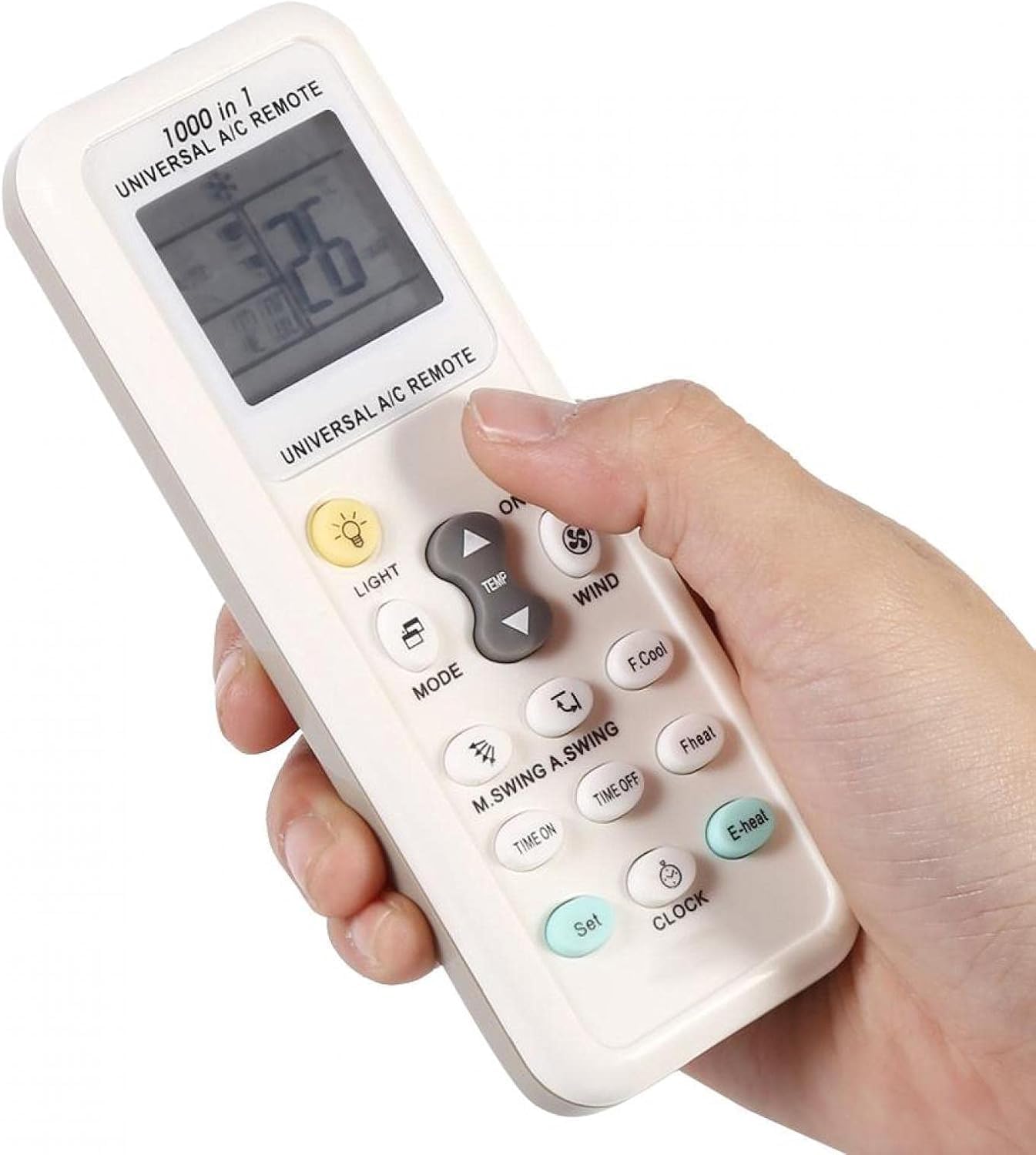 جهاز تحكم عن بعد عالمي لمكيف الهواء من جويز، وحدة تحكم بديلة بيضاء مع شاشة LCD، متوافقة مع دايكين هيتاشي جري والمزيد من العلامات التجارية لمكيف الهواء 4 جهاز تحكم عن بعد عالمي لمكيف الهواء من جويز، وحدة تحكم بديلة بيضاء مع شاشة LCD، متوافقة مع دايكين هيتاشي جري والمزيد من العلامات التجارية لمكيف الهواء - الصورة 4