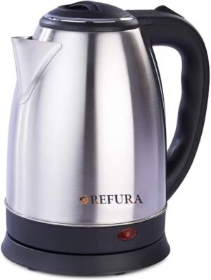 Refura - SA 1.5L Cordless Electric Kettle 1500W RE 11603 Stainless Steel Kettle w/Spray Coating, 360 degree Swivel Base, Auto Shutdown, Power On/Off Indicator Light