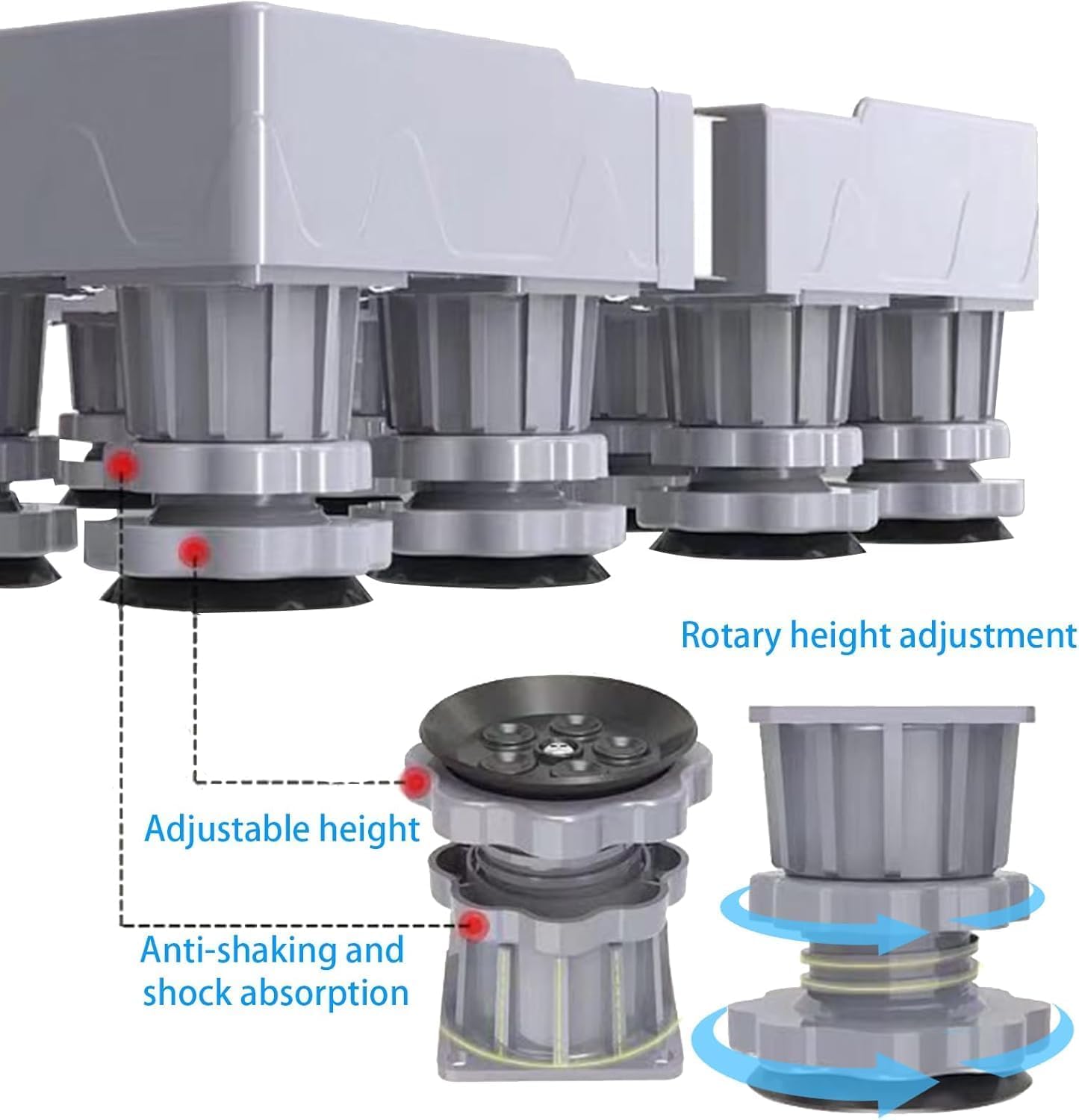 حامل ثلاجة صغير من الميكاكوز، قاعدة قابلة للتعديل للغسالة والمجفف، تصميم ارجل بقاعدة عالية القوة، حامل ثلاجة، حامل حوض سمك، غسالة ملابس، مجفف، قاعدة غسيل (8 اقدام) 3 حامل ثلاجة صغير من الميكاكوز، قاعدة قابلة للتعديل للغسالة والمجفف، تصميم ارجل بقاعدة عالية القوة، حامل ثلاجة، حامل حوض سمك، غسالة ملابس، مجفف، قاعدة غسيل (8 اقدام) - الصورة 3