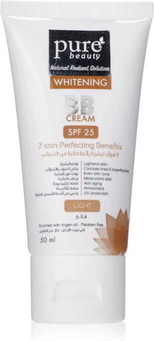 كريم بي بي لاشراقة البشرة من بيور بيوتي مع عامل حماية من الشمس SPF25