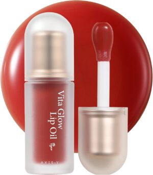 اكسيس-واي زيت الشفاه فيتا جلو مع فيتامين E والسيراميد - يغذي وينشط الشفاه الجافة والمتشققة مع ترطيب يدوم طويلا - علاج شفاه كوري نباتي للعناية بالبشرة - 0.13 اونصة سائلة (توت مبرد)