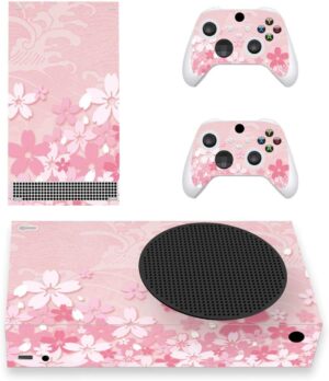 بلاي فيتال ملصقات فينيل مخصصة بتصميم بتلات الكرز لجهاز Xbox Series S، ملصقات غطاء لاصقة لوحدة تحكم Xbox Series S