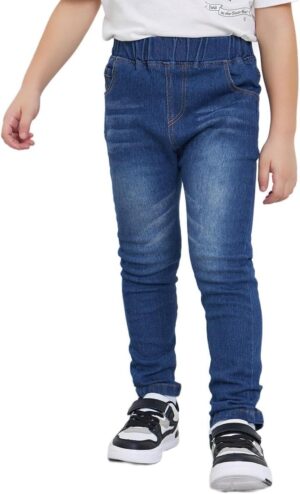 بنطلون جينز سادة باستك عند الخصر وقصة عادية للاولاد من ستايلي 2117570740