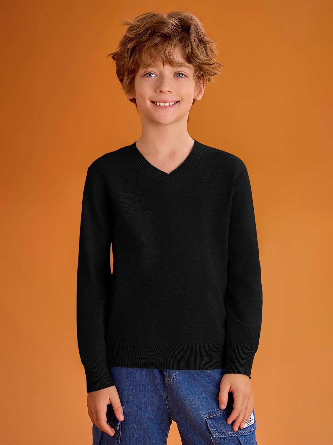 سترة زي مدرسي للأولاد بأكمام طويلة ورقبة على شكل حرف V، ملابس للخريف والشتاء 5-14 سنة من هالو مونينج 4 سترة زي مدرسي للأولاد بأكمام طويلة ورقبة على شكل حرف V، ملابس للخريف والشتاء 5-14 سنة من هالو مونينج - الصورة 4