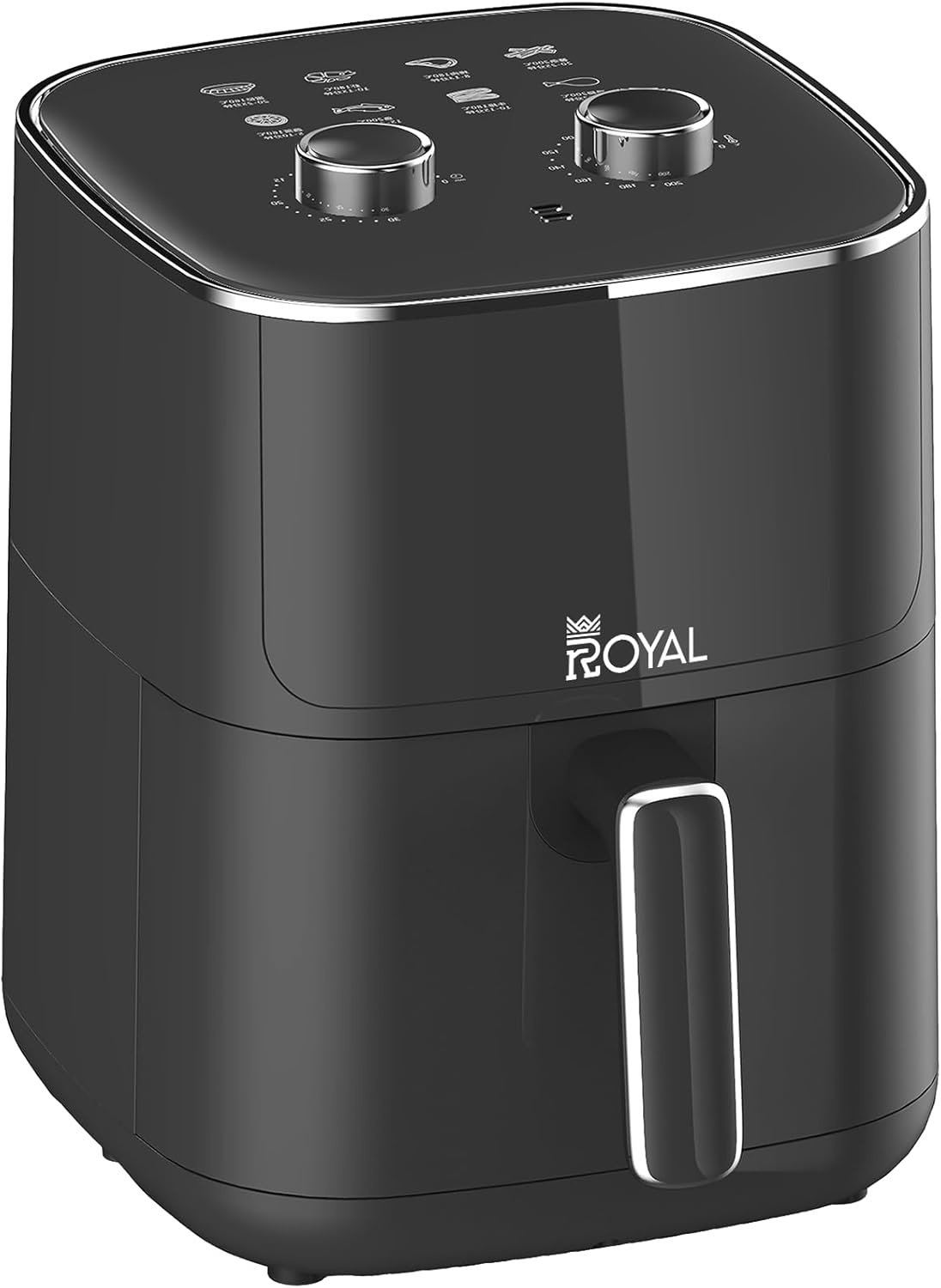 مقلاة هوائية من رويال ابلايانس، 1400 واط، 4.7 لتر، أسود 9 مقلاة هوائية من رويال ابلايانس، 1400 واط، 4.7 لتر، أسود