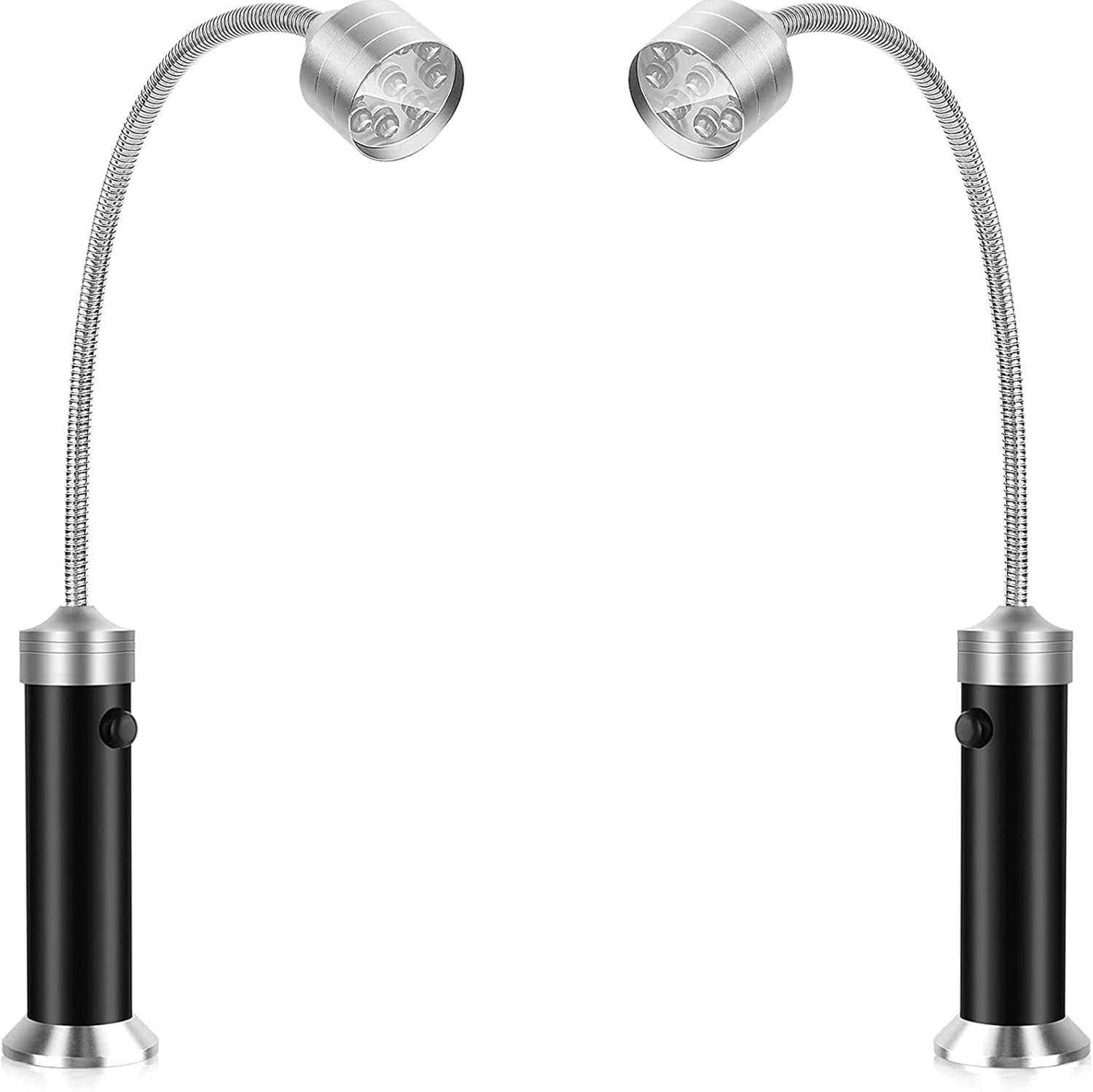 مصباح شواء بقاعدة LED 360 درجة رقبة مرنة للشوي الحراري بالماء يتضمن بطاريات مثالية - عبوة من قطعتين