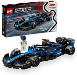 مجموعة سيارة السباق Williams Racing FW46 F1‍‌‎ من ليغو Speed Champions، مجموعة قيادة مع شخصية صغيرة، نموذج قابل للبناء للصبيان والبنات بعمر 10 سنوات أو أكثر، هدية فورمولا 1 للأطفال قابلة للتجميع 77249