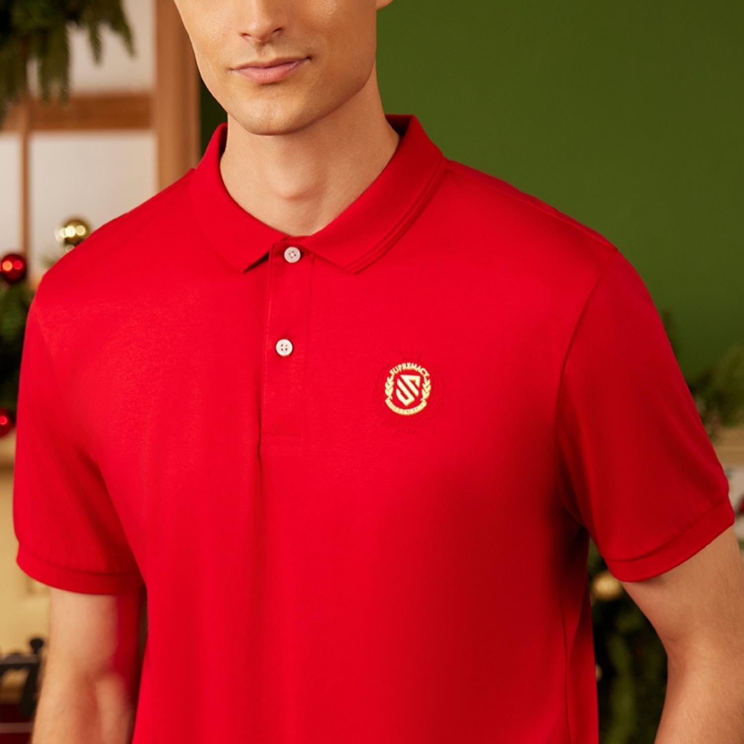 قميص بولو ليكويد تاتش بادج للرجال من جيوردانو 3 قميص بولو ليكويد تاتش بادج للرجال من جيوردانو - الصورة 3